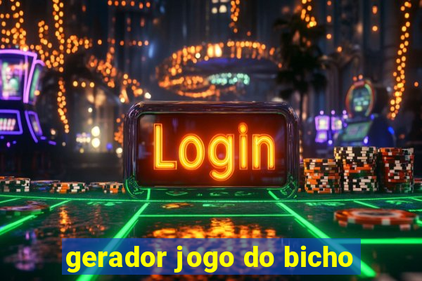 gerador jogo do bicho